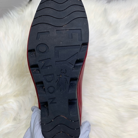 Fly London Red Peso Wedges Size 40 - Picture 4 of 8